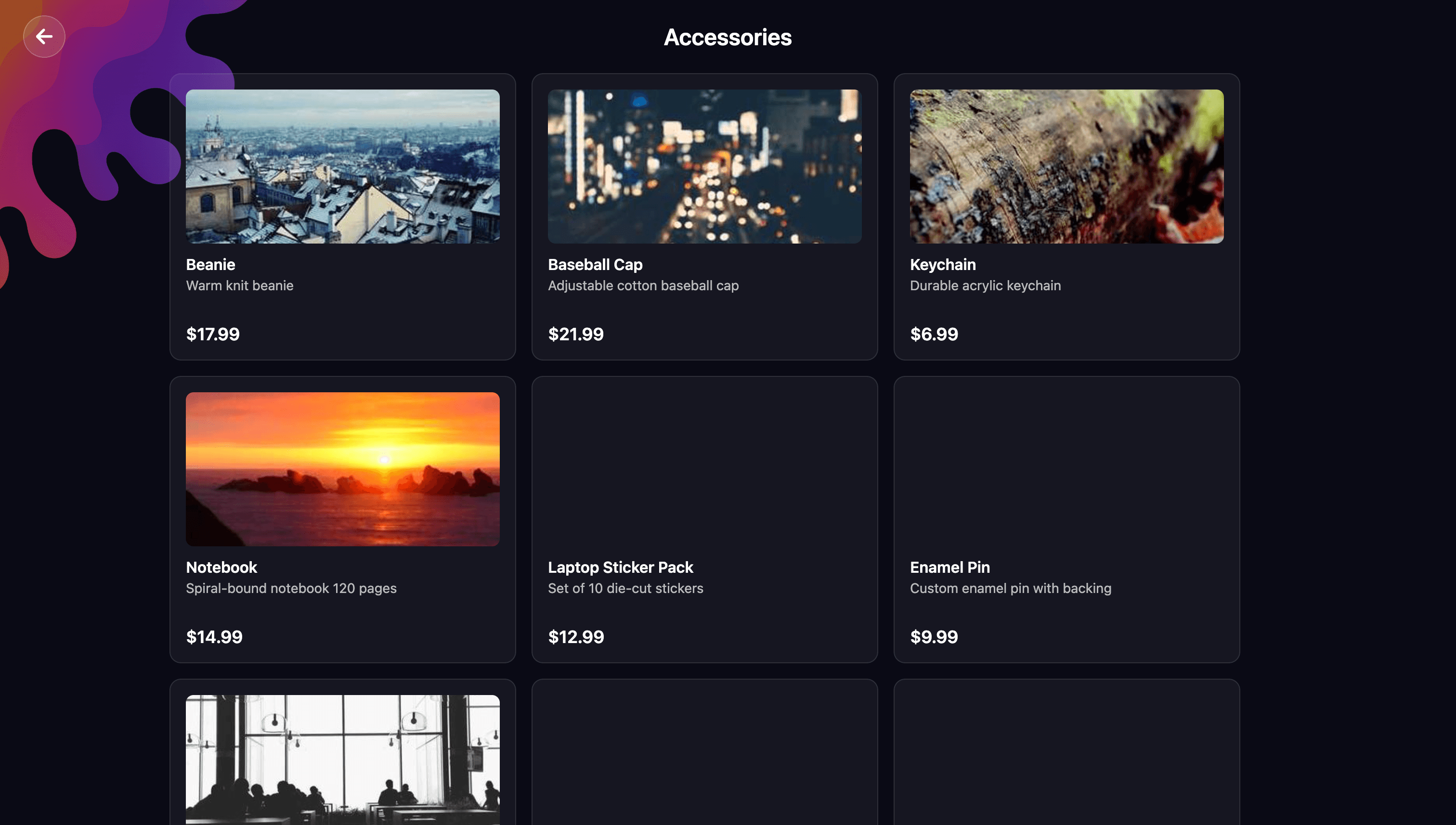 Unique Gifts - Accessories Catalog with Notebooks, Pins & Keychains