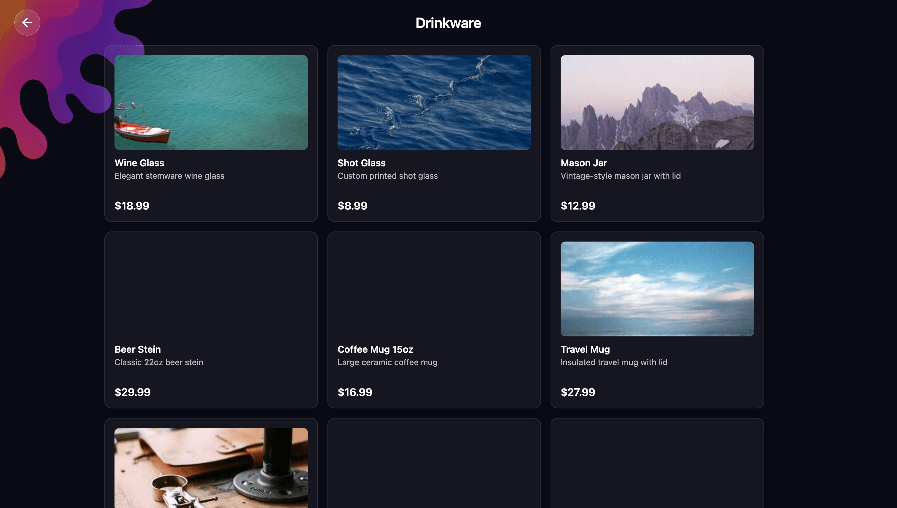 Drinkware - Product Catalog with Mugs, Tumblers & Bottles